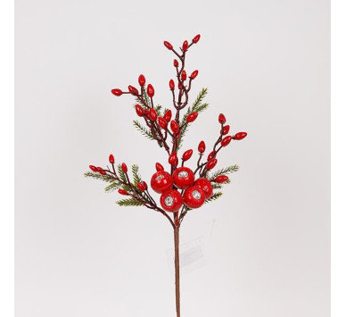 ΚΛΑΔΙ ΜΕ CRANBERRIES KAI BERRIES, 48cm