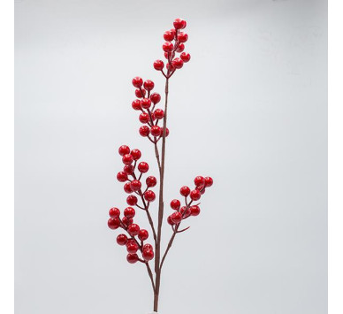ΚΛΑΔΙ ΠΛΟΥΜΙΣΤΟ ΜΕ ΚΟΚΚΙΝΑ BERRIES, 70cm