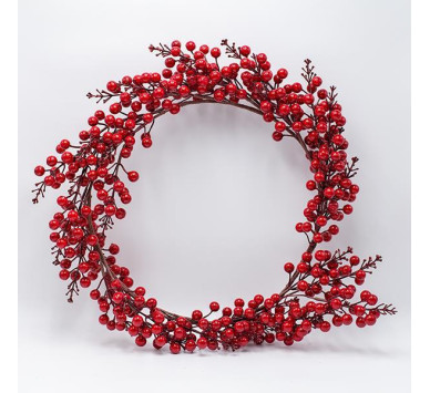 ΣΤΕΦΑΝΙ ΜΕ ΚΟΚΚΙΝΑ BERRIES, 50cm
