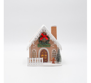 ΧΑΡΤΙΝΟ ΣΠΙΤΑΚΙ, TOY SHOP, ΦΩΤΙΖΟΜΕΝΟ, 13x11x15.5cm