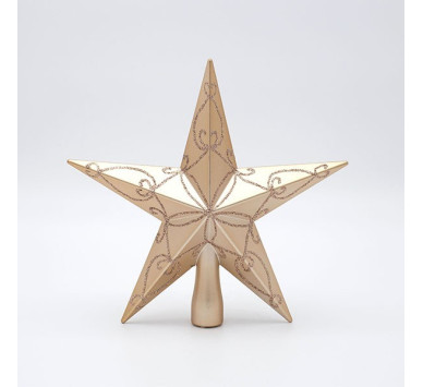 ΠΛΑΣΤΙΚΗ ΚΟΡΥΦΗ, ΣΑΜΠΑΝΙ, ΜΕ ΣΑΜΠΑΝΙ GLITTER, 20cm