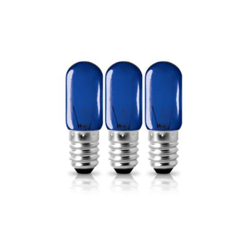 T16 set 3τεμ E14 220V 3W ΝΥΚΤΟΣ ΜΠΛΕ BLISTER ΦOSME