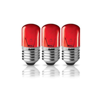 ST28 set 3τεμ Ε27 220V 3W ΝΥΚΤΟΣ ΚΟΚΚΙΝΟ BLISTER ΦOSME