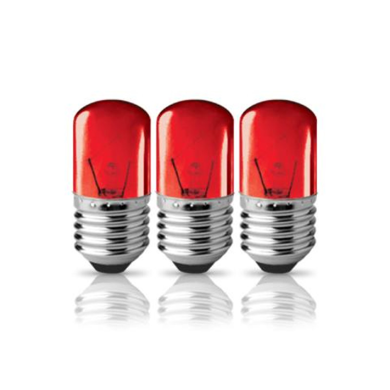 ST28 set 3τεμ Ε27 220V 3W ΝΥΚΤΟΣ ΚΟΚΚΙΝΟ BLISTER ΦOSME