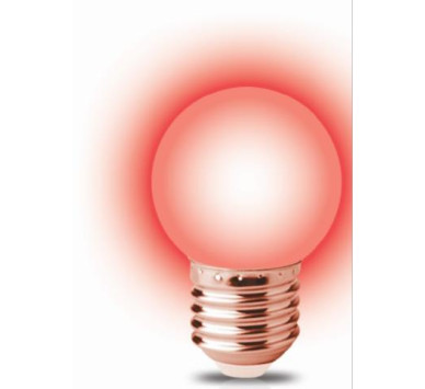 LED G45 ΣΦΑΙΡΙΚΟ 3W Ε27  ΚΟΚΚΙΝΟ 360D ΦOSME