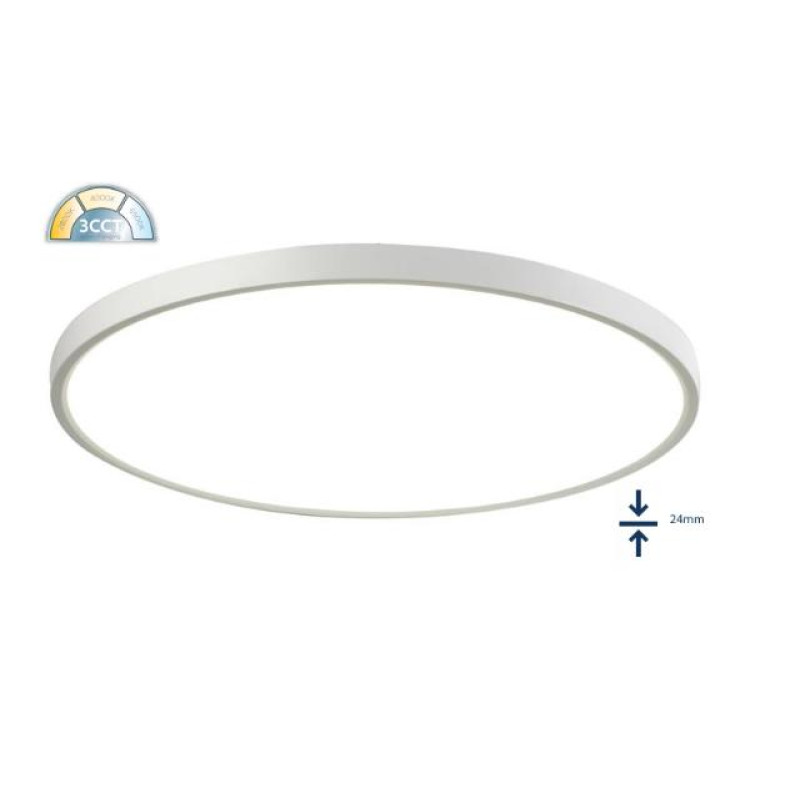 ΦΩΤΙΣΤΙΚΟ LED 32W ΣΤΡΟΓΓΥΛΟ 3CCT ΛΕΥΚΟ Φ400x24 3840L