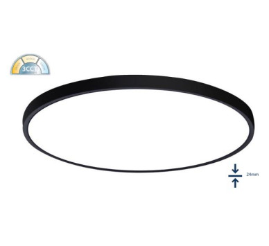 ΦΩΤΙΣΤΙΚΟ LED 32W ΣΤΡΟΓΓΥΛΟ 3CCT ΜΑΥΡΟ Φ400x24 3840L