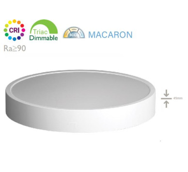 ΦΩΤΙΣΤΙΚΟ LED 24W ΣΤΡΟΓΓΥΛΟ 3CCT DIM ΛΕΥΚΟ Φ300x45 2880L