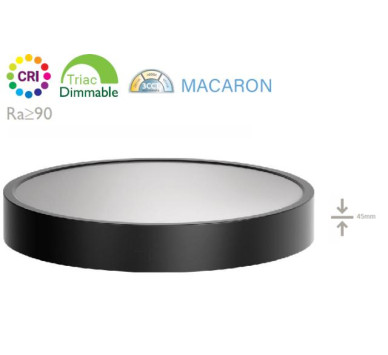 ΦΩΤΙΣΤΙΚΟ LED 32W ΣΤΡΟΓΓΥΛΟ 3CCT DIM ΜΑΥΡΟ Φ400x45 3840L