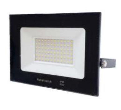 ΠΡΟΒΟΛΕΑΣ LED 30W ΜΑΥΡΟΣ 4000k & RADAR SENSOR S.SLIM DOB