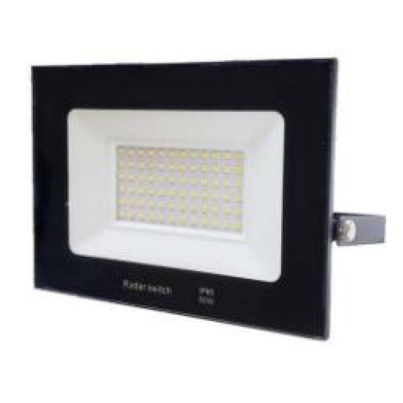 ΠΡΟΒΟΛΕΑΣ LED 30W ΜΑΥΡΟΣ 4000k & RADAR SENSOR S.SLIM DOB