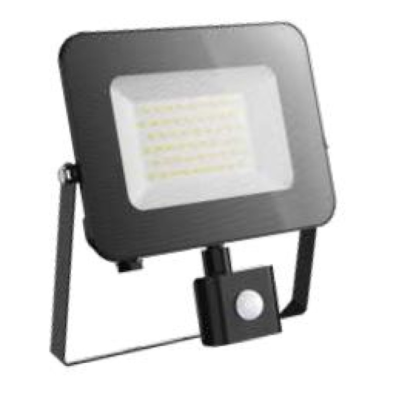 ΠΡΟΒΟΛΕΑΣ LED ΜΕ PIR SENSOR 30W 4000K ΜΑΥΡΟΣ S.SLIM DOB