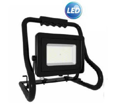ΠΡΟΒΟΛΕΑΣ LED ΔΑΠΕΔΟΥ 50W ΜΑΥΡΟ 6500K S.SLIM DOB