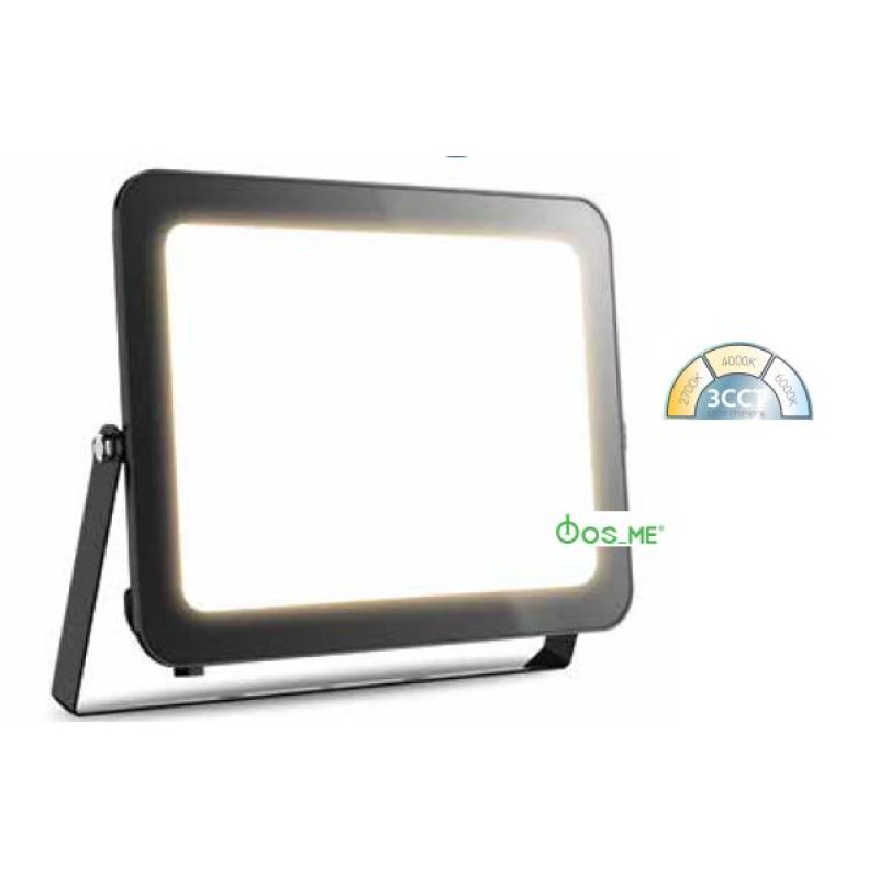 ΠΡΟΒΟΛΕΑΣ LED 300W ΜΑΥΡΟ 3CCT S.SLIM DOB