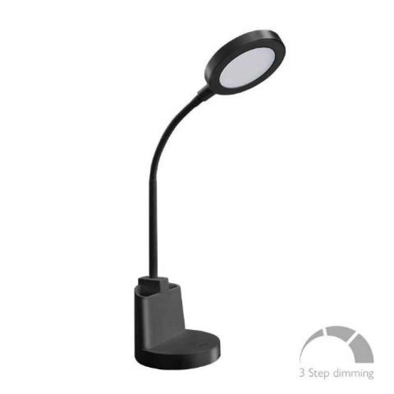 ΠΟΡΤΑΤΙΦ LED 7W ΜΑΥΡΟ ΣΤΡΟΓΓΥΛΟ 3steps Dim