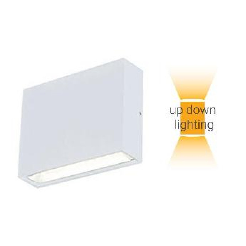 ΑΠΛΙΚΑ LED UP & DOWN 2x3W 3000k ΛΕΥΚΟ ΑΛΟΥΜΙΝΙΟΥ