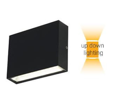 ΑΠΛΙΚΑ LED UP & DOWN 2x3W 4000k ΑΝΘΡΑΚΙ ΑΛΟΥΜΙΝΙΟΥ