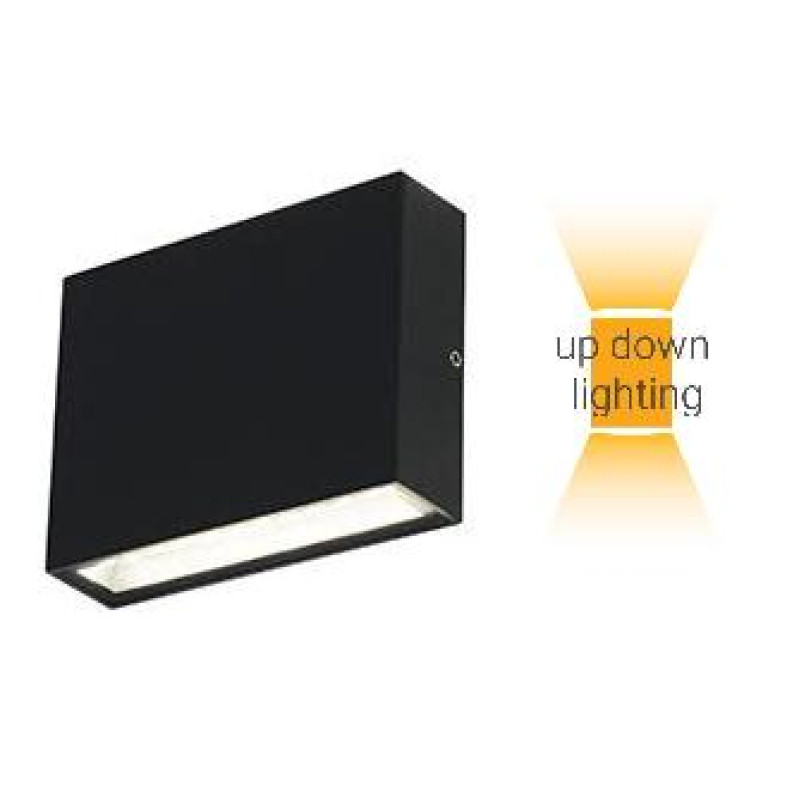 ΑΠΛΙΚΑ LED UP & DOWN 2x3W 4000k ΑΝΘΡΑΚΙ ΑΛΟΥΜΙΝΙΟΥ