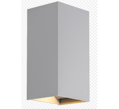 ΑΠΛΙΚΑ LED ΚΥΒΟΣ 2Χ10W 3CCT ΓΚΡΙ ΑΛΟΥΜΙΝΙΟΥ UP & DOWN
