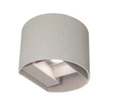 ΑΠΛΙΚΑ LED ΟΒΑΛ UP & DOWN 2x5W 3CCT ΓΚΡΙ ΑΛΟΥΜΙΝΙΟΥ