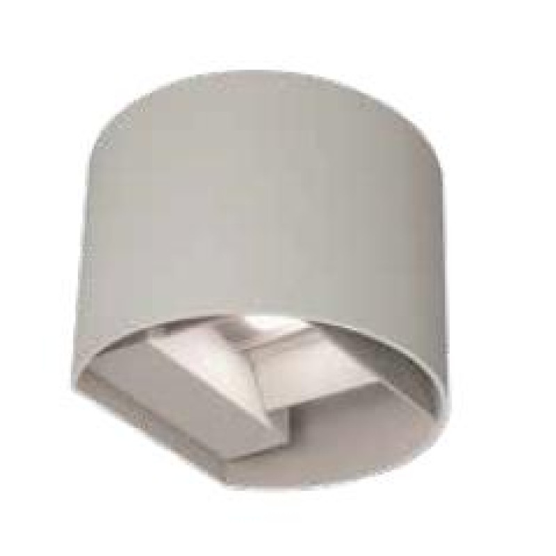 ΑΠΛΙΚΑ LED ΟΒΑΛ UP & DOWN 2x5W 3CCT ΓΚΡΙ ΑΛΟΥΜΙΝΙΟΥ