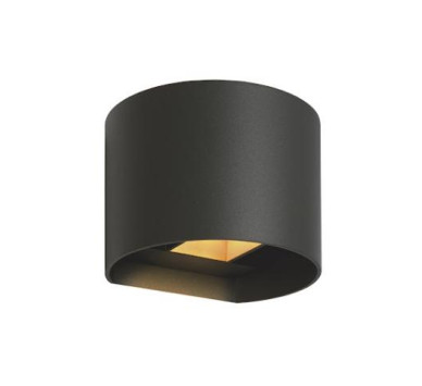 ΑΠΛΙΚΑ LED ΟΒΑΛ UP & DOWN 2x5W 3CCT ΑΝΘΡΑΚΙ ΑΛΟΥΜΙΝΙΟΥ