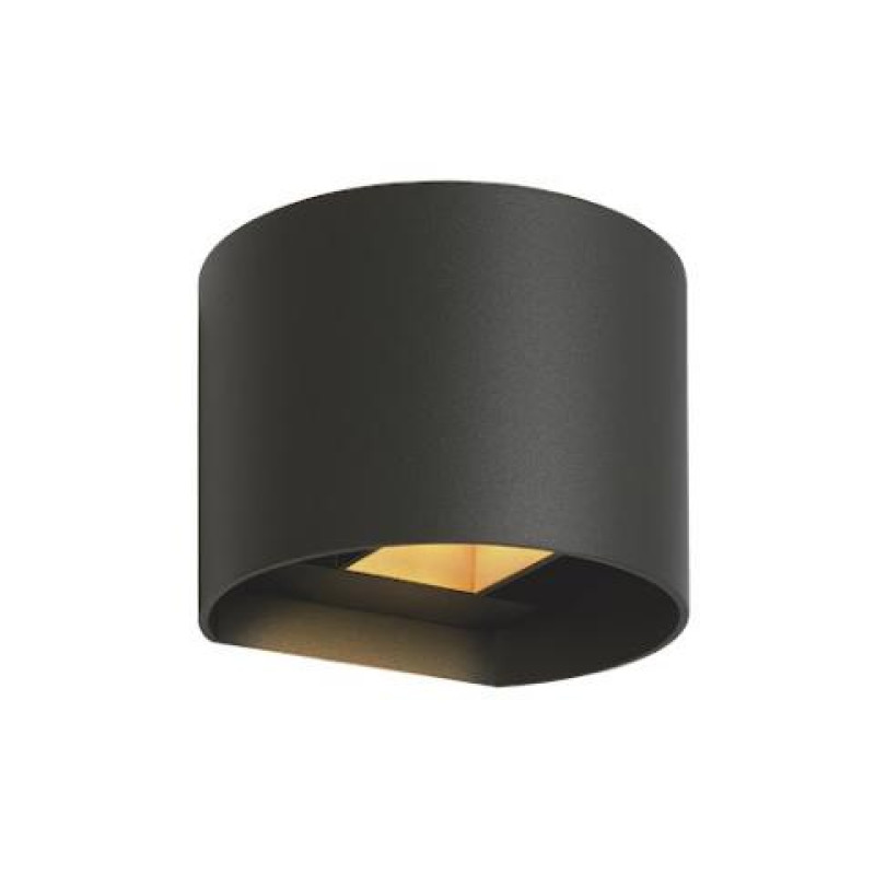 ΑΠΛΙΚΑ LED ΟΒΑΛ UP & DOWN 2x5W 3CCT ΑΝΘΡΑΚΙ ΑΛΟΥΜΙΝΙΟΥ