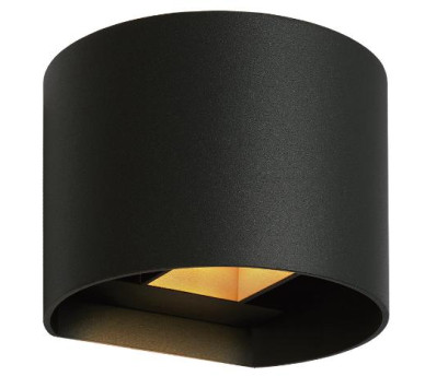 ΑΠΛΙΚΑ LED ΟΒΑΛ UP & DOWN 2x5W 3CCT ΜΑΥΡΟ ΑΛΟΥΜΙΝΙΟΥ