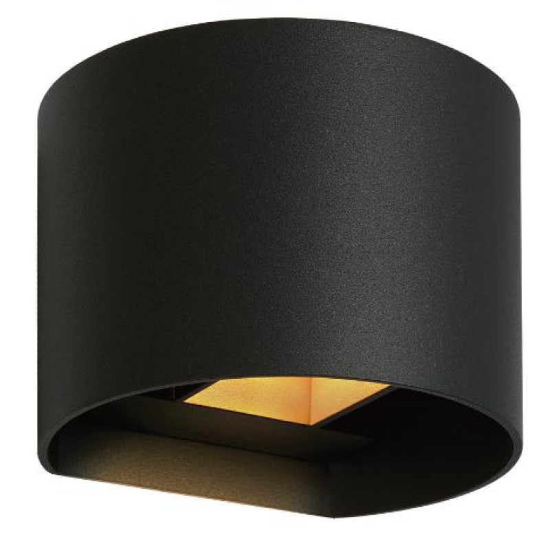 ΑΠΛΙΚΑ LED ΟΒΑΛ UP & DOWN 2x5W 3CCT ΜΑΥΡΟ ΑΛΟΥΜΙΝΙΟΥ