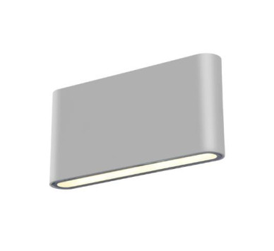 ΑΠΛΙΚΑ LED ΠΛΑΚΕ UP & DOWN 2Χ6W 3000K ΓΚΡΙ ΑΛΟΥΜΙΝΙΟΥ