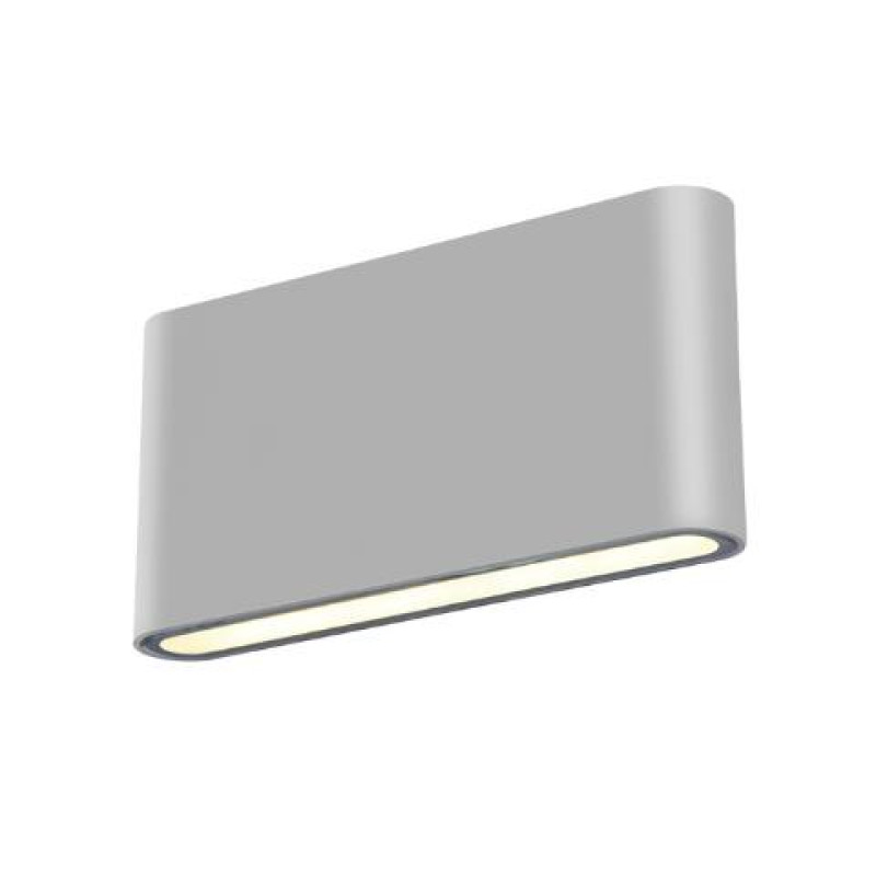 ΑΠΛΙΚΑ LED ΠΛΑΚΕ UP & DOWN 2Χ6W 3000K ΓΚΡΙ ΑΛΟΥΜΙΝΙΟΥ