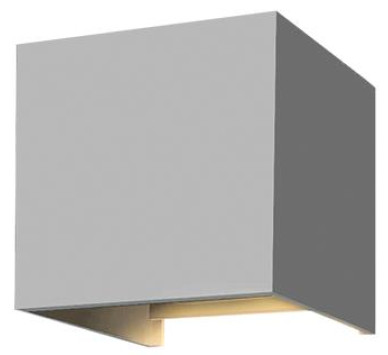 ΑΠΛΙΚΑ LED ΚΥΒΟΣ 2Χ5W ΓΚΡΙ 2CCT 3000-4000k ΑΛΟΥΜΙΝΙΟΥ UP & DOWN