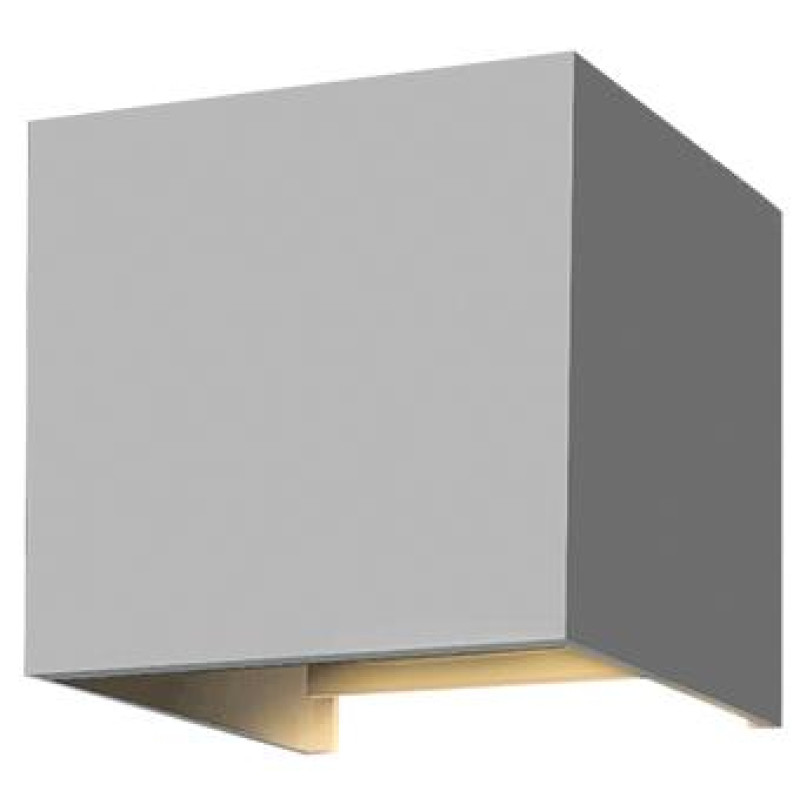 ΑΠΛΙΚΑ LED ΚΥΒΟΣ 2Χ5W ΓΚΡΙ 2CCT 3000-4000k ΑΛΟΥΜΙΝΙΟΥ UP & DOWN