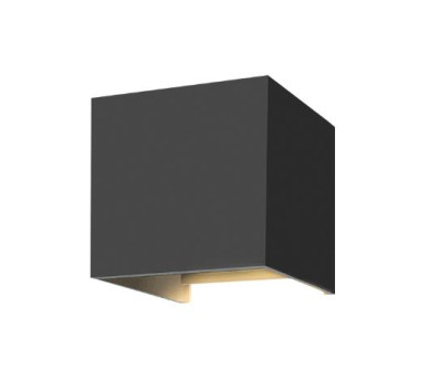 ΑΠΛΙΚΑ LED ΚΥΒΟΣ 2Χ5W ΑΝΘΡΑΚΙ 2CCT 3000-4000k ΑΛΟΥΜΙΝΙΟΥ UP & DOWN