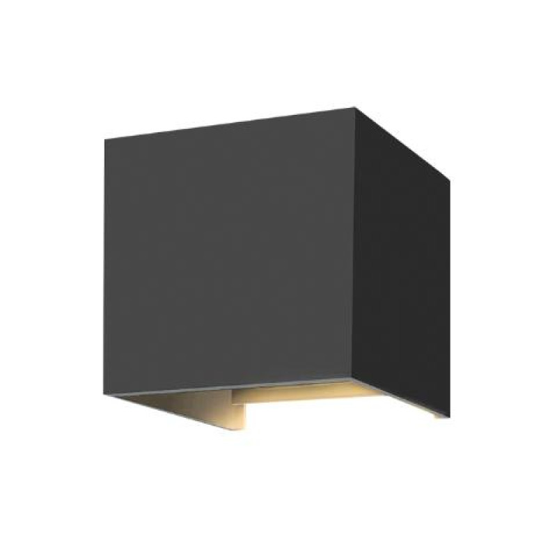 ΑΠΛΙΚΑ LED ΚΥΒΟΣ 2Χ5W ΑΝΘΡΑΚΙ 2CCT 3000-4000k ΑΛΟΥΜΙΝΙΟΥ UP & DOWN
