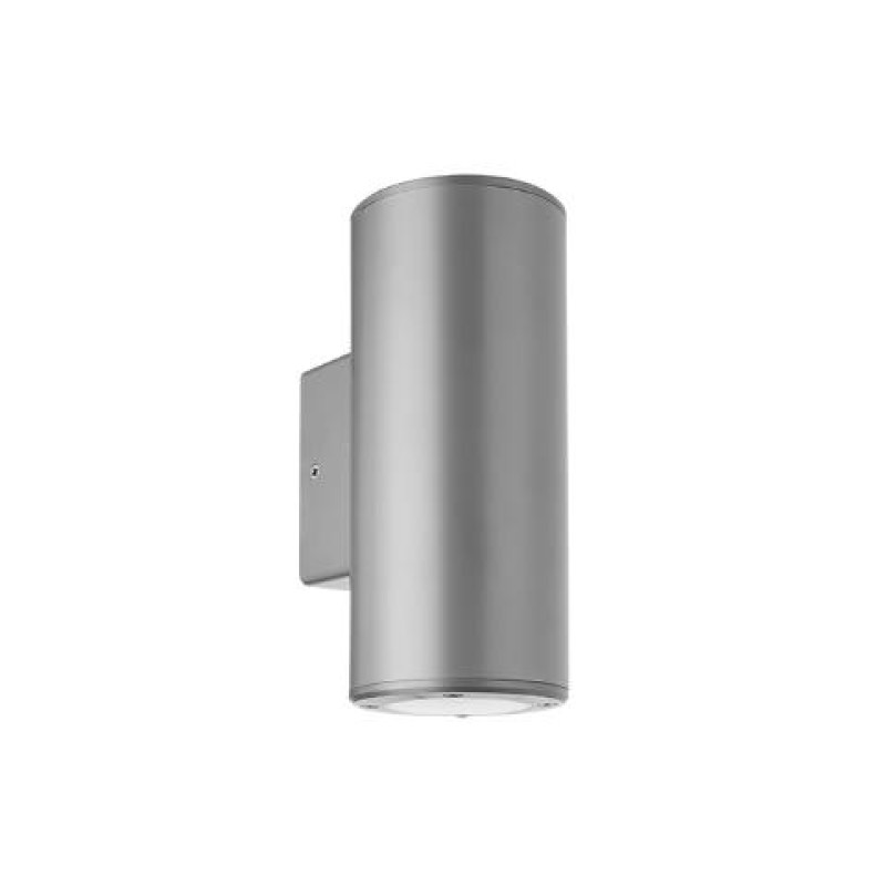 ΑΠΛΙΚΑ 2ΧGU10 UP & DOWN ΓΚΡΙ ΣΤΡΟΓΓΥΛΗ ΠΛΑΣΤΙΚΗ Φ76mm