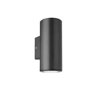 ΑΠΛΙΚΑ 2ΧGU10 UP & DOWN ΑΝΘΡΑΚΙ ΣΤΡΟΓΓΥΛΗ ΠΛΑΣΤΙΚΗ Φ76mm