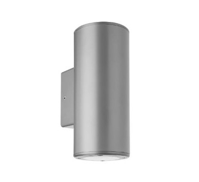 ΑΠΛΙΚΑ 2ΧGU10 UP & DOWN ΓΚΡΙ ΣΤΡΟΓΓΥΛΗ ΠΛΑΣΤΙΚΗ Φ90mm