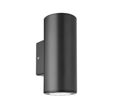 ΑΠΛΙΚΑ 2ΧGU10 UP & DOWN ΑΝΘΡΑΚΙ ΣΤΡΟΓΓΥΛΗ ΠΛΑΣΤΙΚΗ Φ76mm