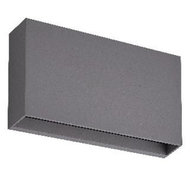 ΑΠΛΙΚΑ LED UP & DOWN 2x6W 4000k ΓΚΡΙ ΠΛΑΣΤΙΚΗ