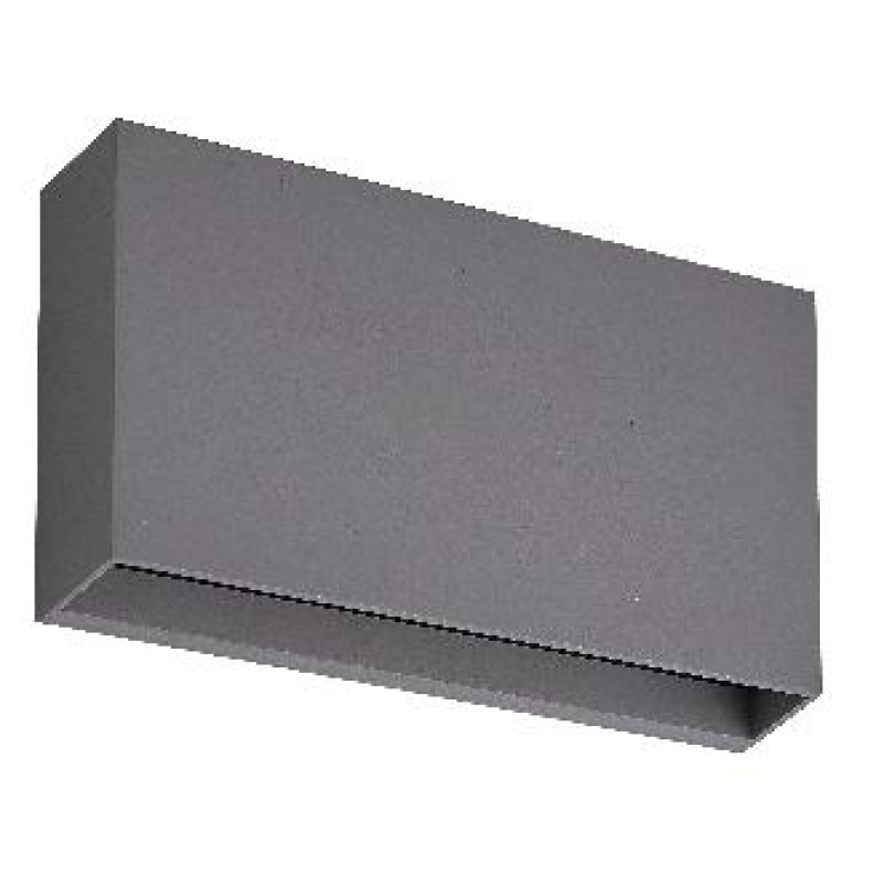 ΑΠΛΙΚΑ LED UP & DOWN 2x6W 4000k ΓΚΡΙ ΠΛΑΣΤΙΚΗ