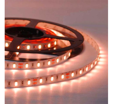 ΛΕΝΤΟΤΑΙΝΙΑ 12V IP44 60leds 4.8W KOKKINO ΜΕ ΑΥΤ/ΤΟ 3Μ
