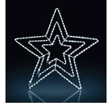 ΣΙΛΟΥΕΤΑ LED 6μ 3πλο ΑΣΤΕΡΙ&ΤΡΕΧ COOL (80X80CM)  36VDC