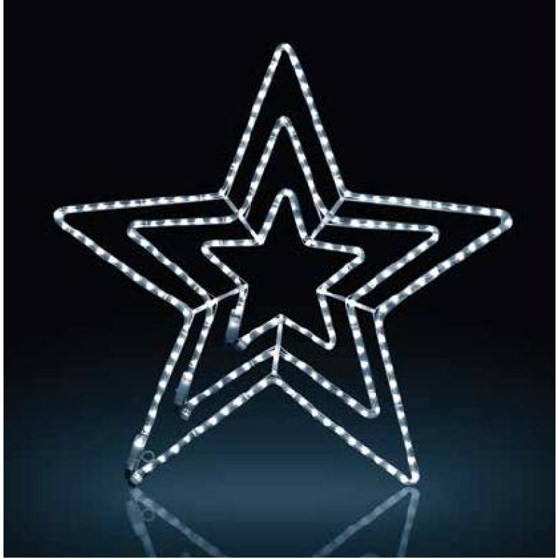 ΣΙΛΟΥΕΤΑ LED 6μ 3πλο ΑΣΤΕΡΙ&ΤΡΕΧ COOL (80X80CM)  36VDC