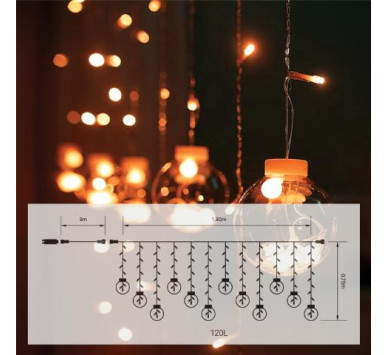 140led ΒΡΟΧΗ&ΜΠΑΛΑ ΑΣΗΜΙ&AMBER IP44 ΕΠΕΚΤΥΝΟΜΕΝΗ 5Μ
