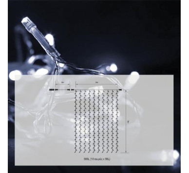 300L LED ΚΟΥΡΤΙΝΑ allFLASH COOL ΛΕΥΚΟ ΕΠΕΚΤΕΙΝΟΜ