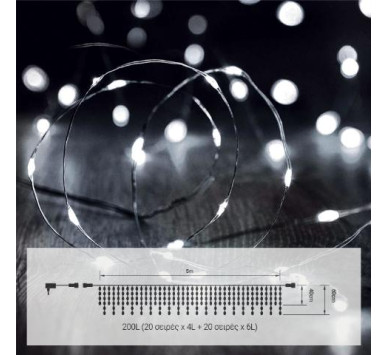 200LED ΑΣΥΜΕΤΡΗ ΒΡΟΧΗ ΣΥΡΜΑ COOL ΕΠΕΚΤΕΙΝΟΜΕΝΗ ΙΡ44 (ΕΩς3ΤΕΜ)
