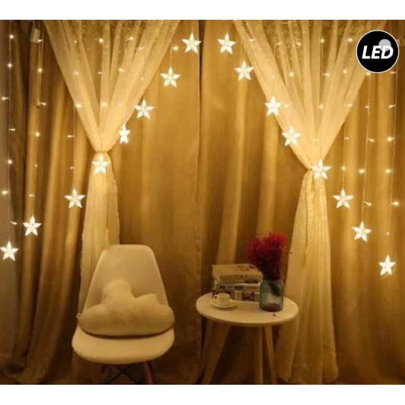 136led ΚΟΥΡΤΙΝΑ&ΑΣΤΕΡΙΑ ΑΣΥΜΕΤΡΑ ΘΕΡΜΟ IP44 ΕΠΕΚΤΥΝΟΜΕΝΗ 200Χ80