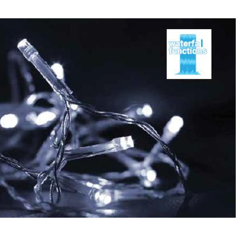 300LED ΙΡ44 ΚΟΥΡΤΙΝΑ WATERFALL ΨΥΧΡΟΛΕΥΚΟ  3mX2m 31V