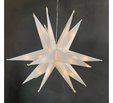 ΑΣΤΕΡΙ  3D PVC 30LED Φ45 ΘΕΡΜΟ ΜΠΑΤΑΡΙΑΣ